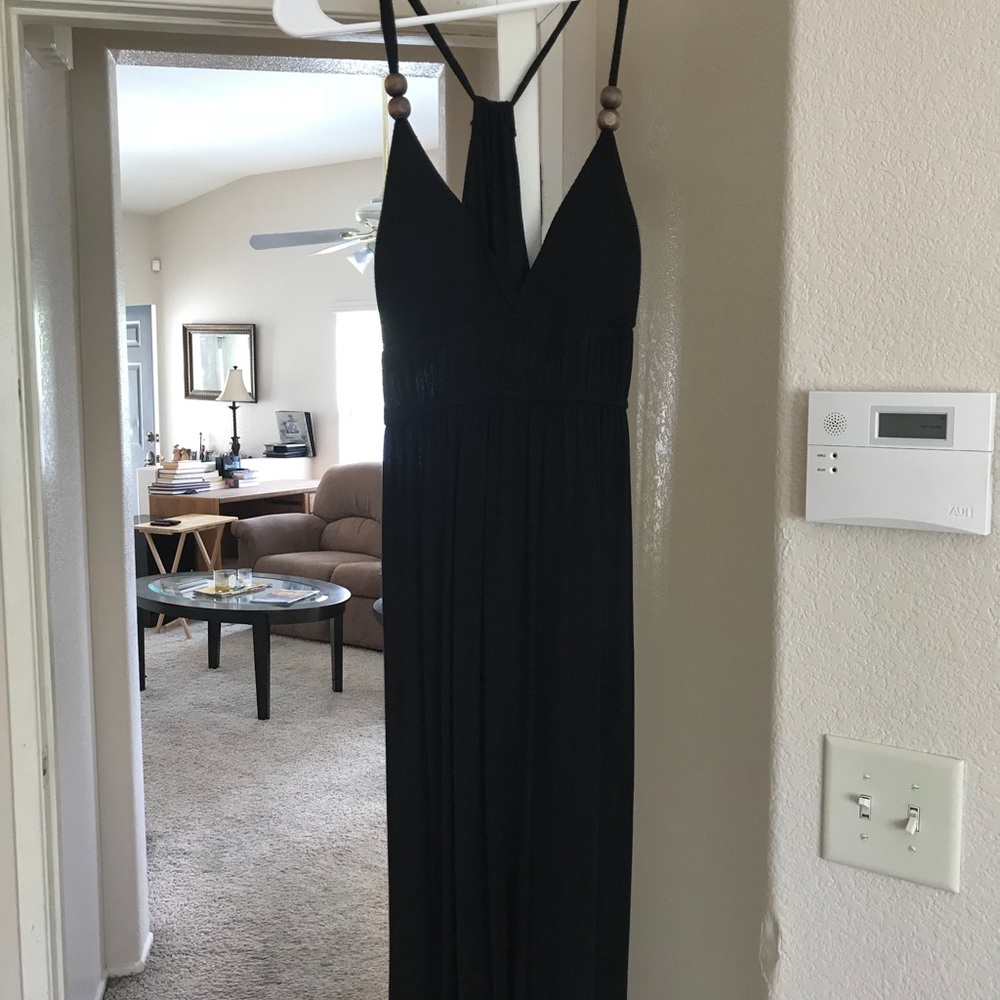 Long maxi black dress